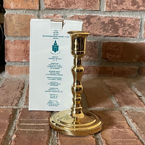 PartyLite Bellaire PO203 Brass Candle Holder